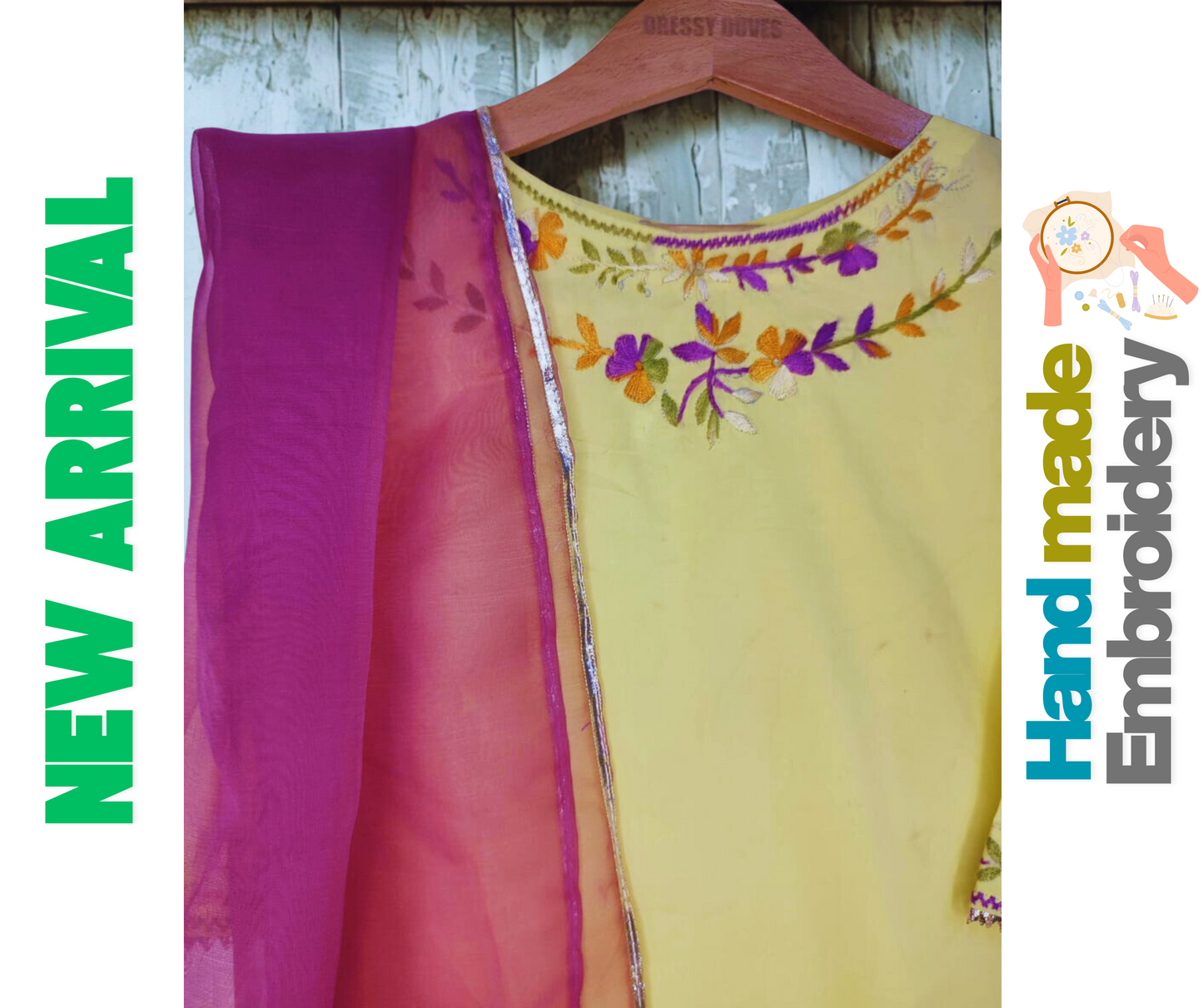 Hazara Multi Hand Embroidery (3 Piece)