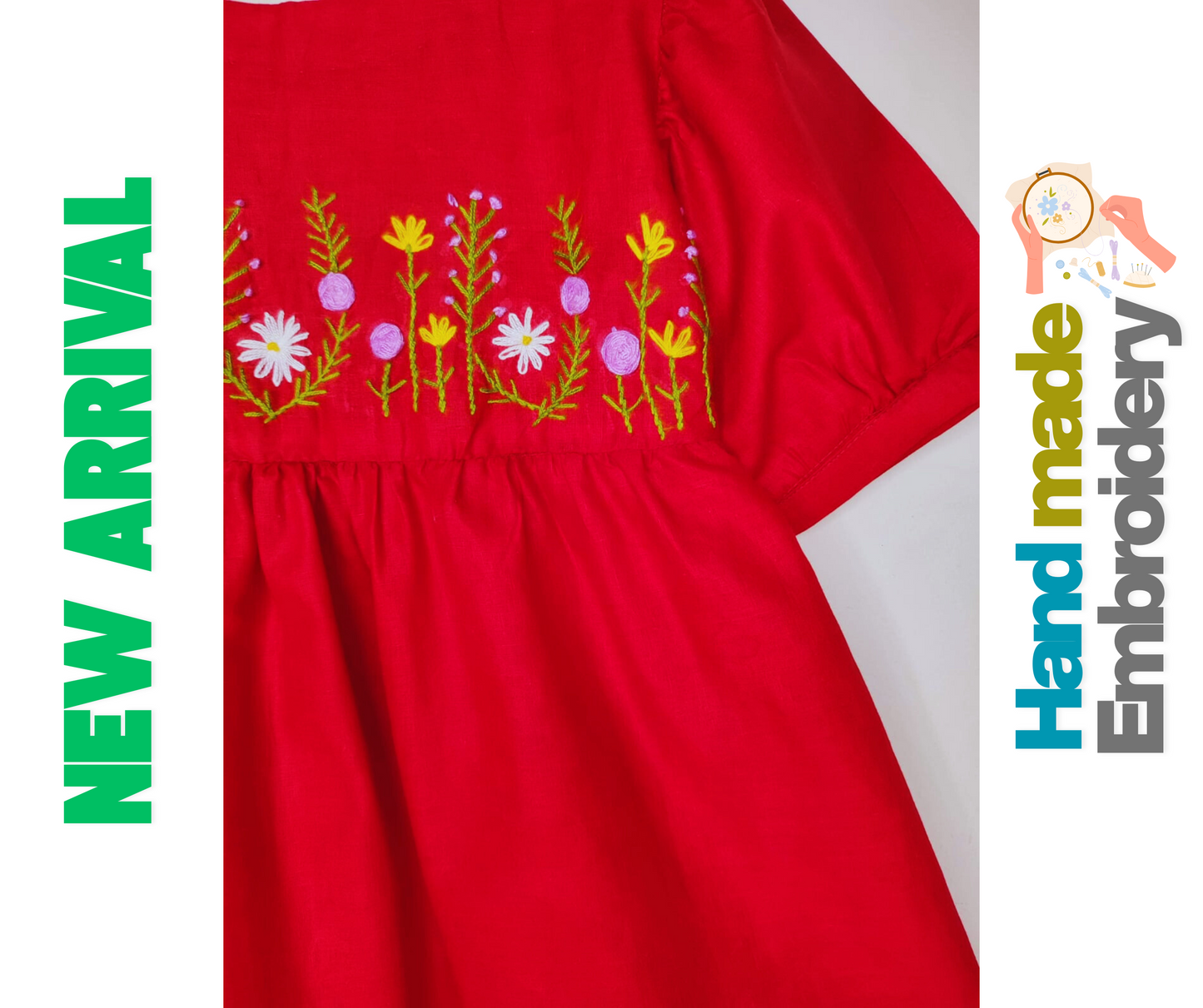 Hazara Red Hand Embroidery (Frock)