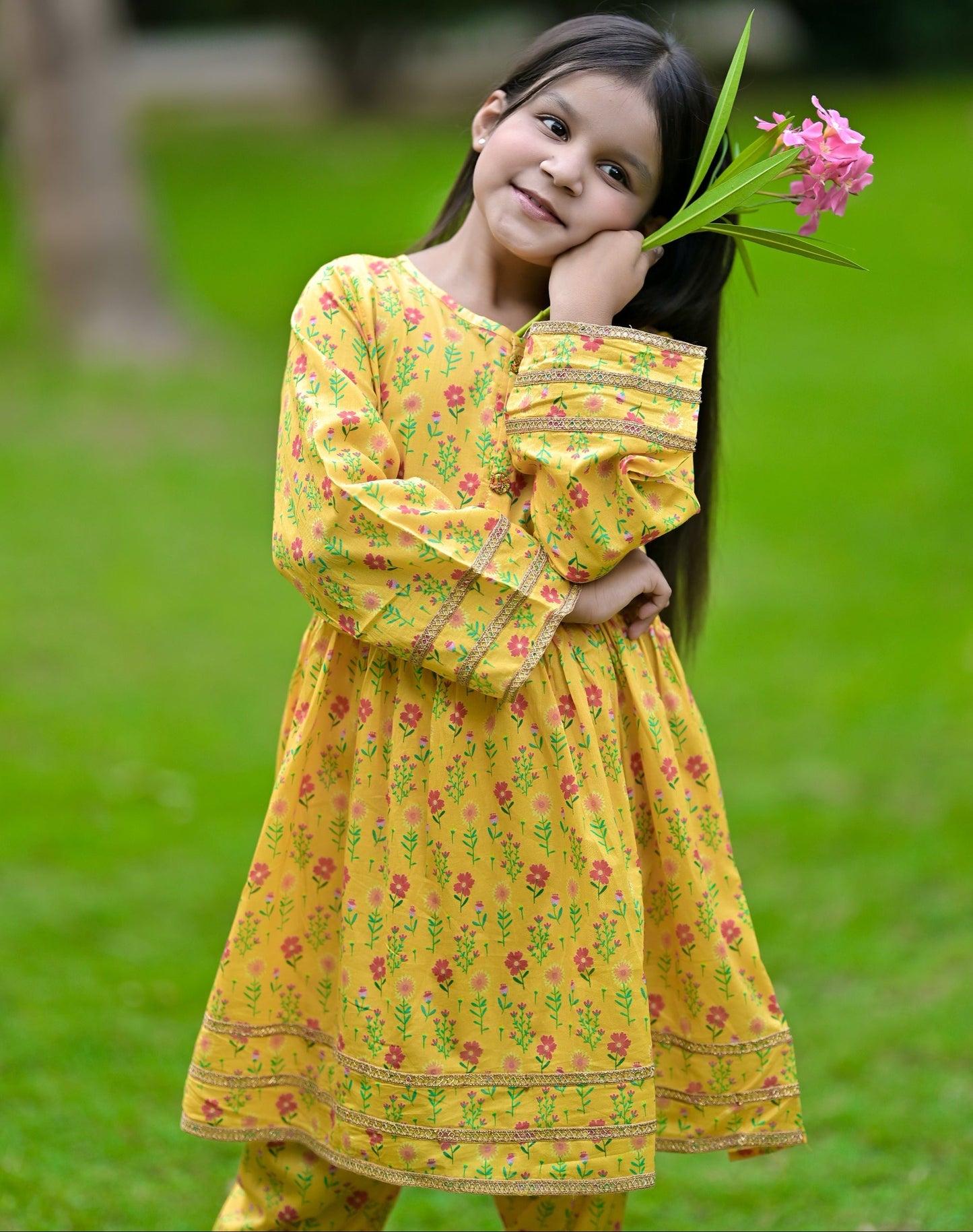 Summer Lawn-05K-Yellow (Frock+Trouser)