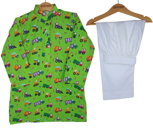 Kurta-Trouser (Truck Printed)
