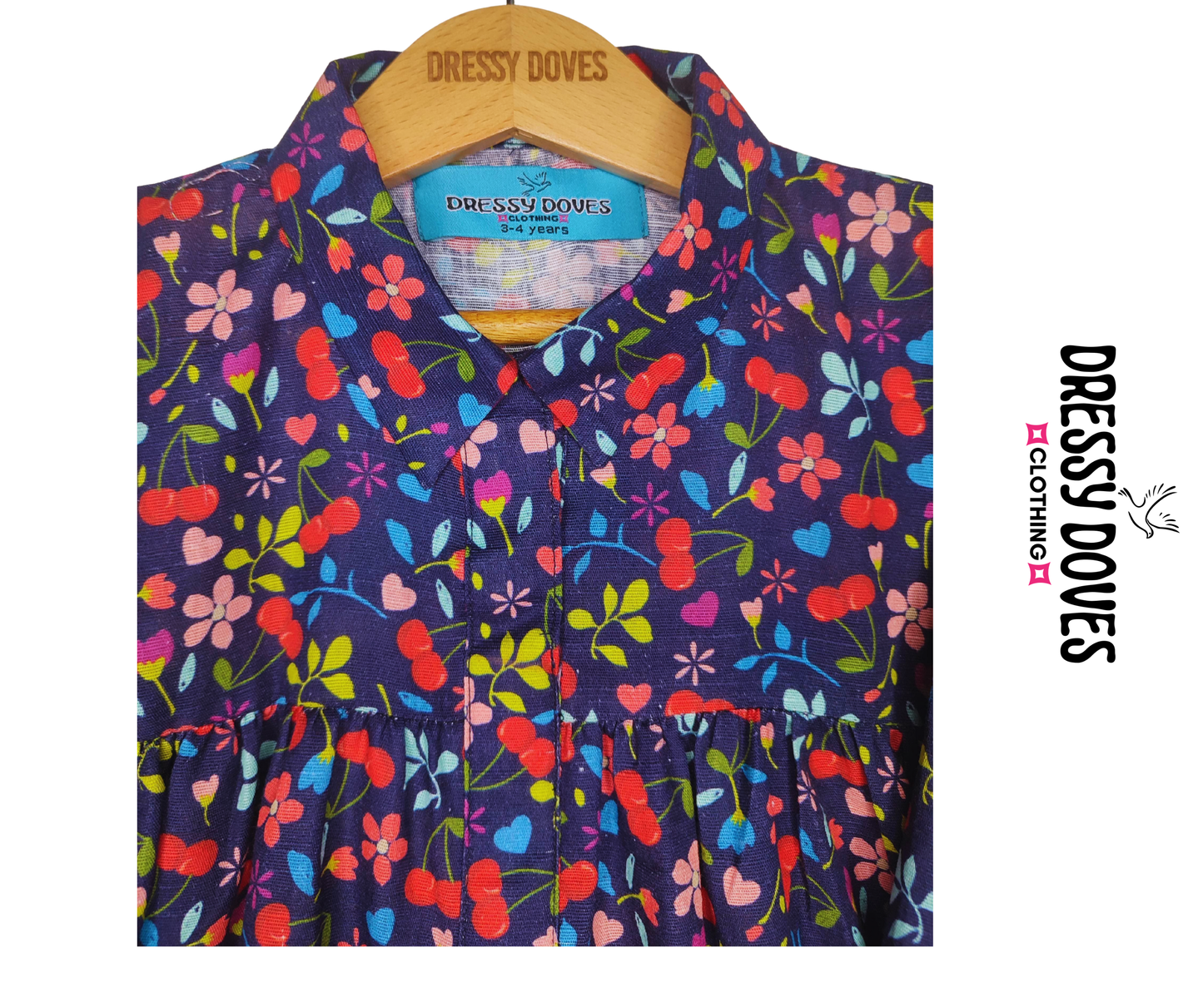 Khaddar Blue Cherry (Frock)