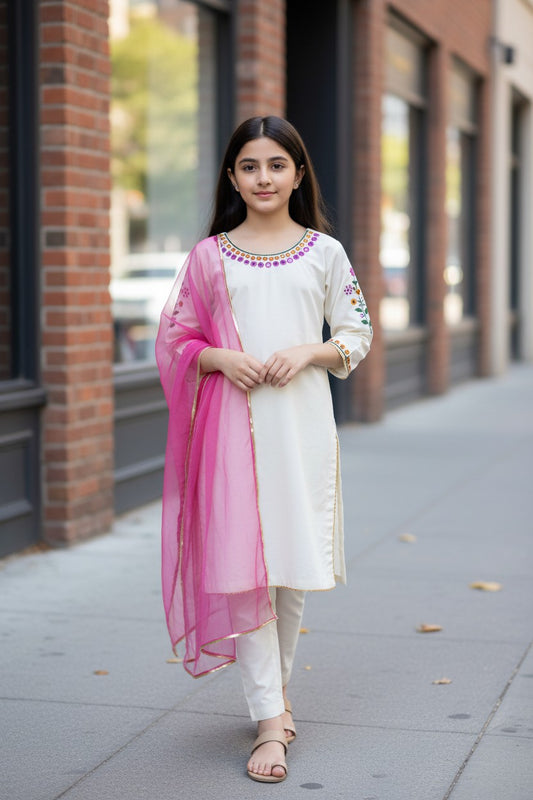 Hazara Mirror+Hand Embroidery (3 Piece)