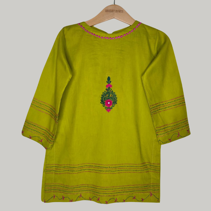 Hazara Green Hand Embroidery (2 Piece)