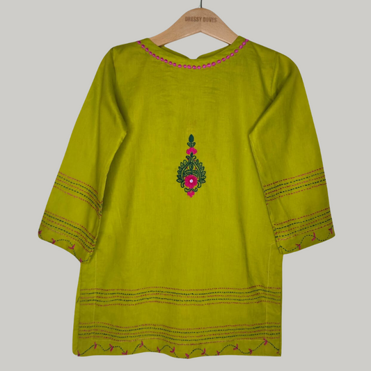 Hazara Green Hand Embroidery (2 Piece)
