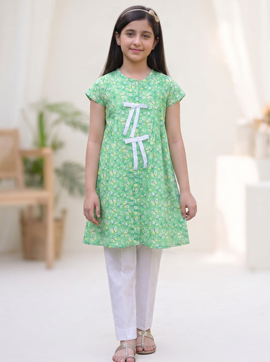Green Shirt+ Trouser-Azadi Collection