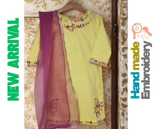 Hazara Multi Hand Embroidery (3 Piece)
