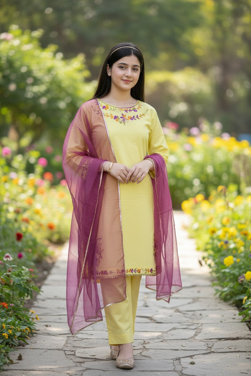 Hazara Multi Hand Embroidery (3 Piece)