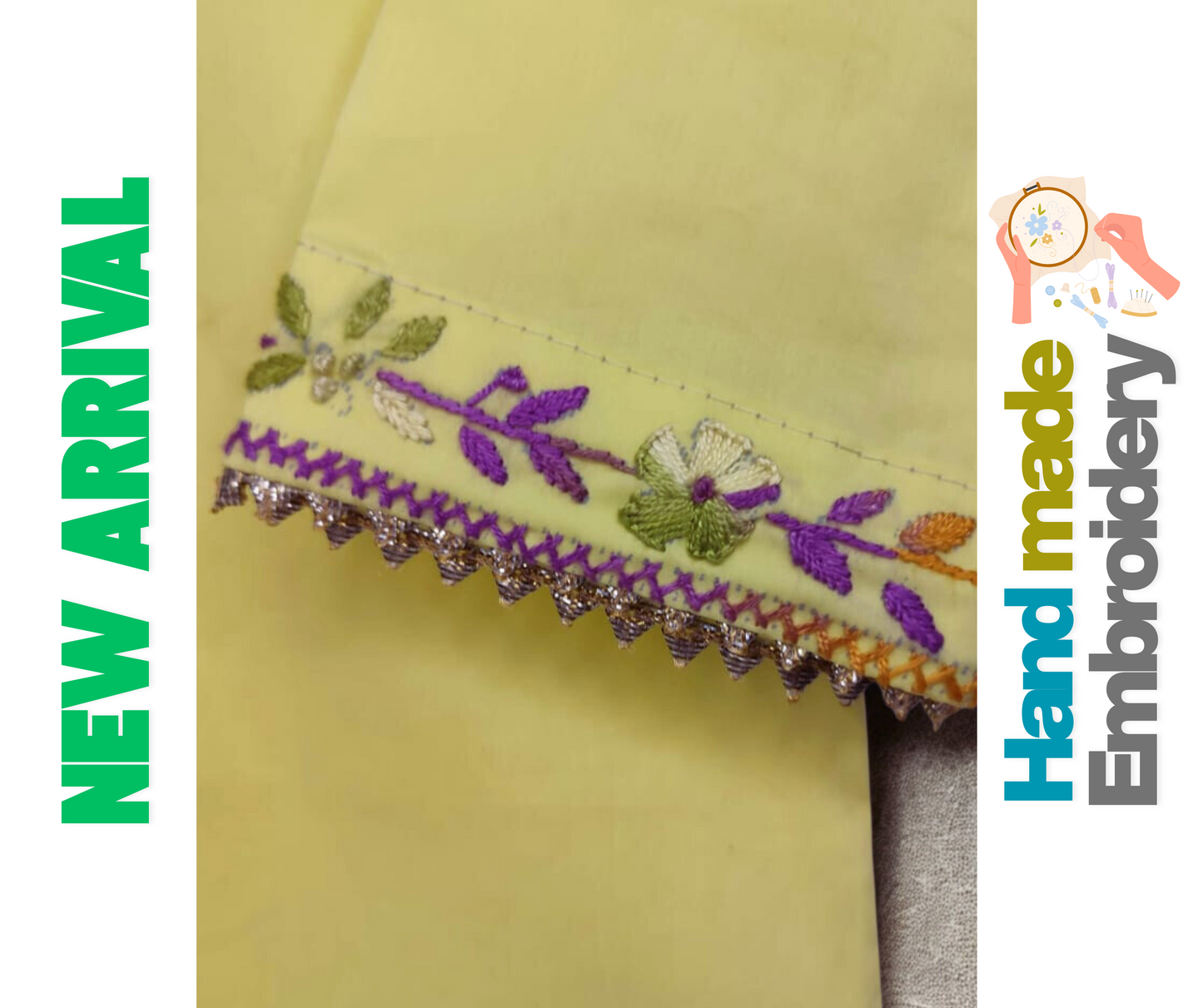 Hazara Multi Hand Embroidery (3 Piece)