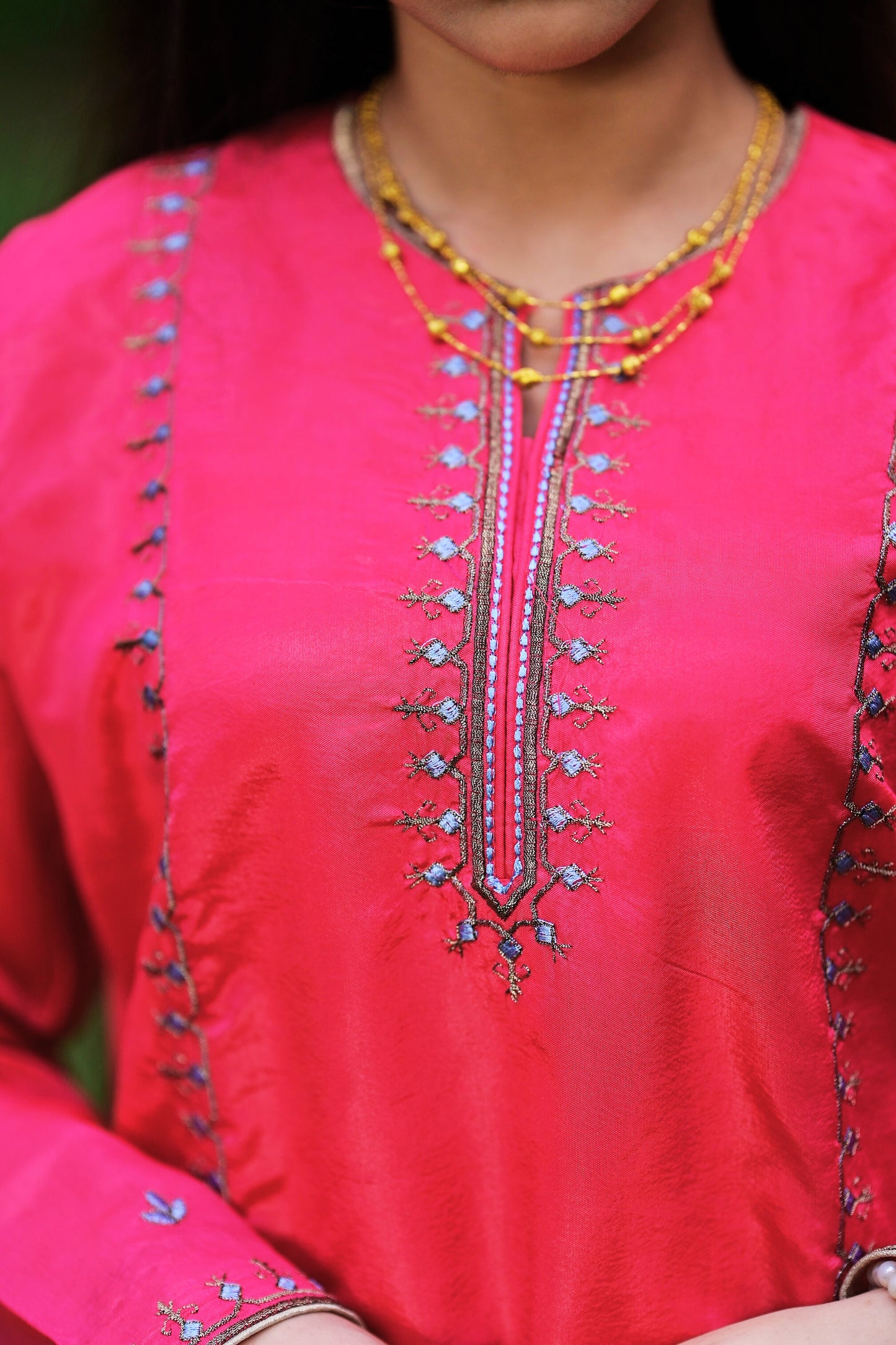 Embroidery Party Wear-01T-Pink (Shirt+Trouser)