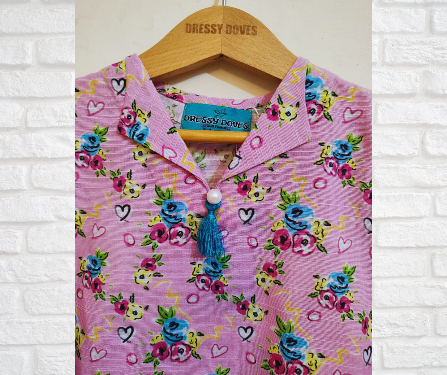 Khaddar Pink Flowers (Shirt+Trouser)