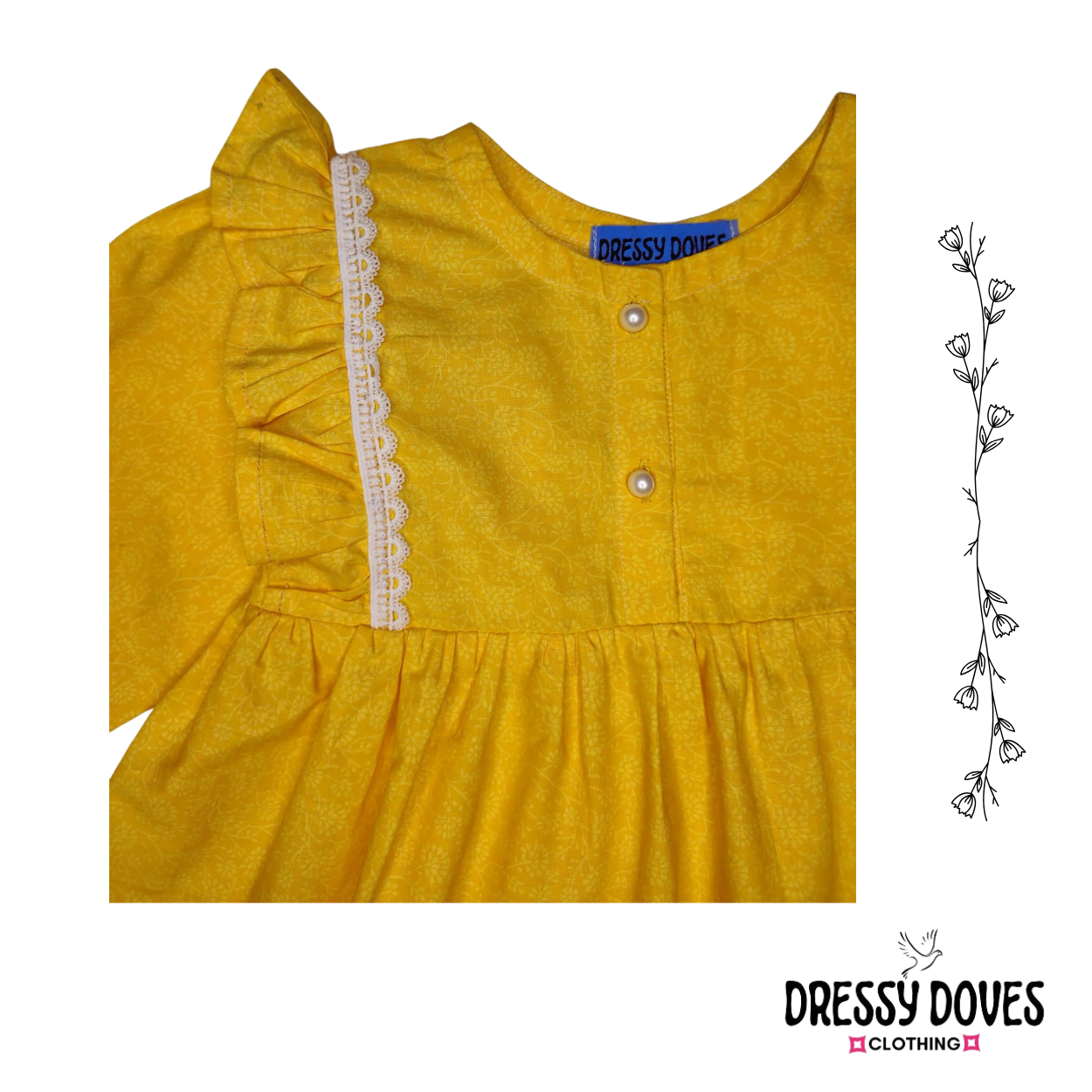 Summer Cotton-04F-Yellow (Frock+tight)