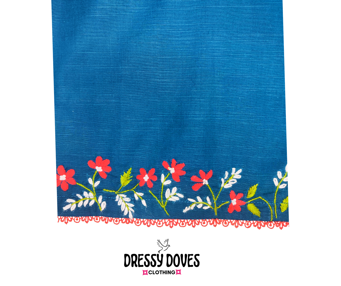 Sea Green Hazara Hand Embroidery (2 Piece)