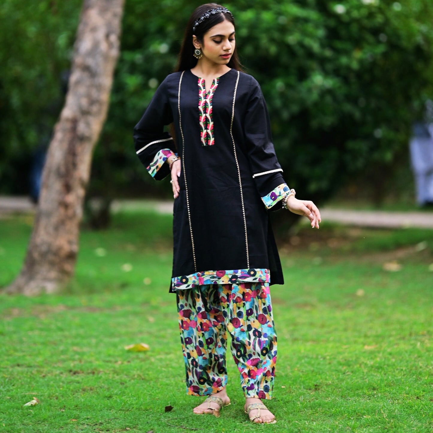 Summer Lawn-01T-Black (Shirt+Trouser)
