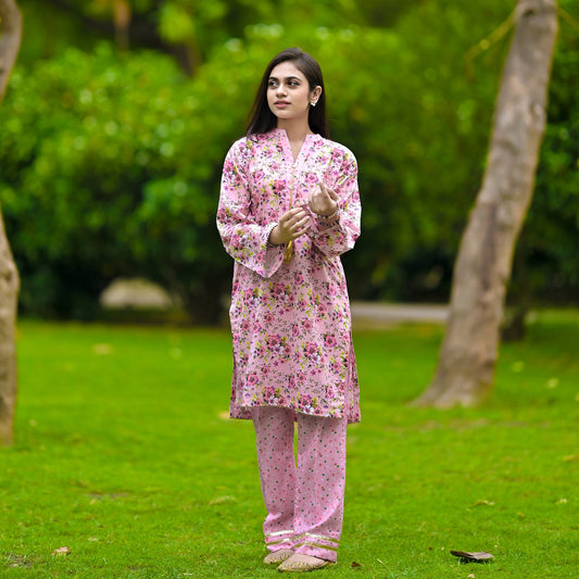 Summer Lawn-02T-Pink (Shirt+Trouser)