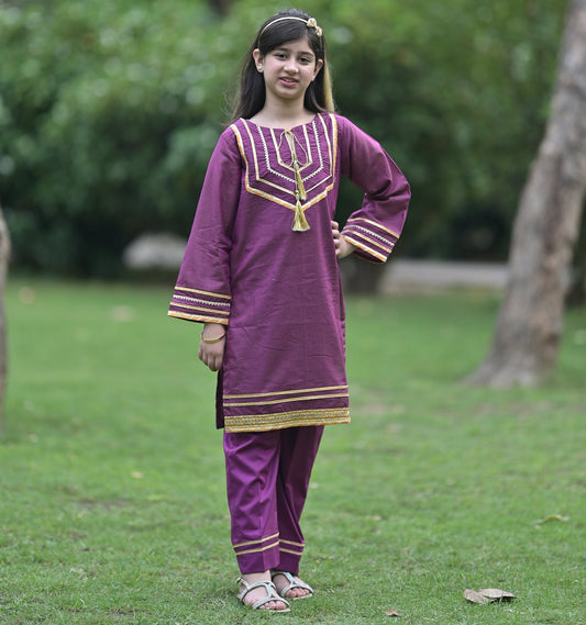 Summer Lawn-03T-Purple (Shirt+Trouser)