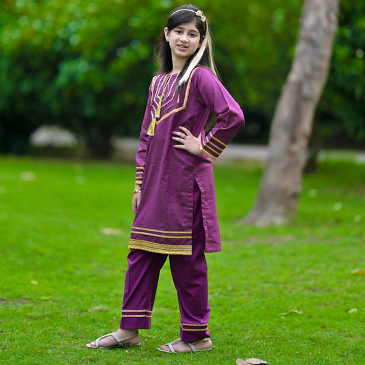 Summer Lawn-03T-Purple (Shirt+Trouser)