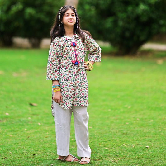 Summer Lawn 07K-White (Shirt+Trouser)